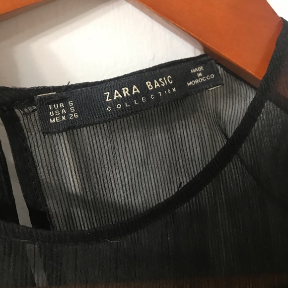 Zara Sheer Chiffon Ruffled Top - Picture 3 of 9